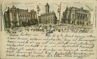 1896 Budapest V. Régi városháza Litho (EK)