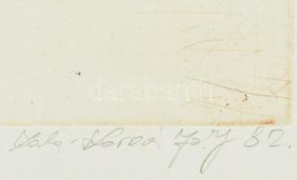 Zalakovács József ( 1954. - ): Apokaliptikus paci és picinye (próbanyomat) 1982. Jelzett. Rézkarc, p...