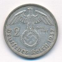 Német Harmadik Birodalom 1937F 2M Ag "Hindenburg" T:2
German Third Reich 1937F 2 Mark Ag ...