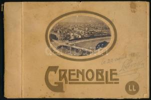 cca 1920-1930 Grenoble, album 16 db fekete-fehér fotóval, sérült, foltos, a kötéstől elvált borítóval, 22x15 cm