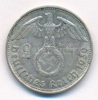 Német Harmadik Birodalom 1939B 2M Ag "Hindenburg" T:2
German Third Reich 1939B 2 Mark Ag ...