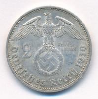 Német Harmadik Birodalom 1939G 2M Ag "Hindenburg" T:2 karc
German Third Reich 1939G 2 Mar...
