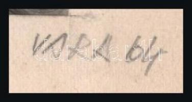 Vara (64, 67) jelzéssel 3 db mű: Első fény; Vegetáció; Pilóta. Vegyes technika, papír, paszpartuban,...