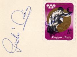 Sport aláírás 1972 Gedó György olimpiai bajnok ökölvívó aláírása