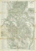 1928 A Pilis- és Börzsöny-hegység turistatérképe, kiadja: M. kir. Állami Térképészet, szakadásokkal, ragasztott, 70×48 cm
