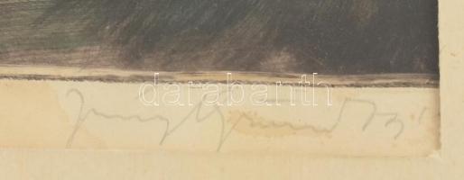 Iványi Grünwald Béla (1867-1940) és Prihoda István (1891-1965): Fürdőzők. Színezett rézkarc, papír, ...