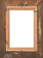 Régi képkeret, sérült, belső méret: 18x13cm