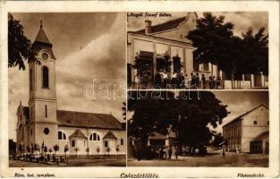 1936 Császártöltés (Kiskőrös), Római katolikus templom, Fő utca, Angeli József üzlete és saját kiadása (Rb)