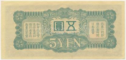 Kína / Japán megszállás DN (1940.) 5Y T:II sarokhajlások, minimális anyaghiány, hajtatlan
China / J...