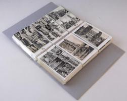 Kb. 300 db MODERN magyar fekete-fehér város képeslap albumban 70-es évekig / Cca. 300 modern black a...