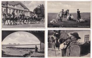 7 db RÉGI magyar város képeslap vegyes minőségben: Hortobágy + 1 Debrecen / 7 pre-1945 Hungarian town-view postcards in mixed quality