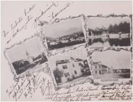 1900 Berndorf an der Triesting, Kirche, Schwimmbad, Metallwarenfabrik, Lese-Halle, Arbeiterhäuser, K...