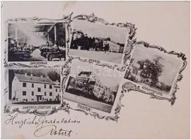 1900 Berndorf an der Triesting, Kirche, Schwimmbad, Metallwarenfabrik, Lese-Halle, Arbeiterhäuser, K...