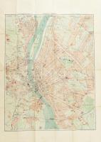 cca 1913-1920 Budapest térképe, Stoits György, Bp., Magyar Térképészet, hajtva, 69,5x50 cm