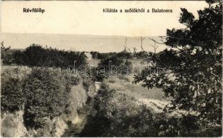 1909 Révfülöp, Kilátás a szőlőkből a Balatonra. Balatoni Szövetség kiadása (EK)