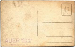 Szeged, Bugyi Gépgyár soffőr iskolájának reklám kocsija. Auer Műterem photo