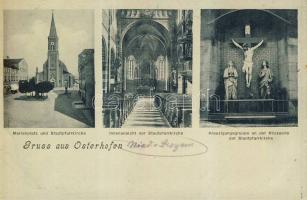 Osterhofen, Marienplatz, Stadtpfarrkirche / square, church, interior