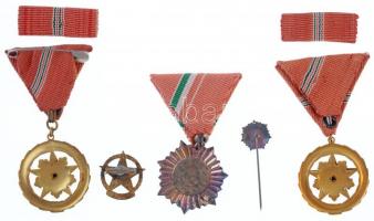 4db szocialista kitüntetés: 1954. "Szocialista Munkáért Érdemérem" zománcozott fém kitünte...
