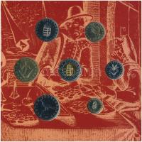 2001. 1Ft-100Ft (7xklf) forgalmi sor dísztokban, "Magyarország pénzérméi" sorozat T:BU rag...