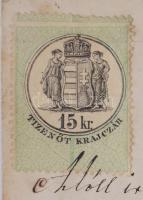 1882. "1848/9 Honvéd" bronz lemezérem mellszalagon (32mm), két öltéssel összevarva két dok...