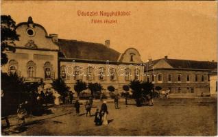 Nagykálló, Fő tér, Elmegyógyintézet (tébolyda), piac. W.L.