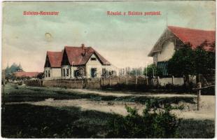 1916 Balatonkeresztúr, részlet a Balaton partján, villák. Kapható Mizsur Ádámnál (EK)