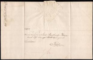 1845 Szentkirályi Móric (1807-1882) alispánnak írt levél, gróf Keglevich Gábor (1784-1854), Sorsich ...