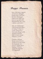 Magyar Himnusz, Székely himnusz. merített papírra készült nyomat 15x21 cm