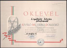 cca 1960-1970 10 db szocreál oklevél részben kitöltetlen