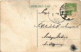 1911 Békéscsaba, Körös csatorna télen. Tevan Adolf kiadása (r)