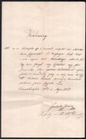1868-1881 Selmecbánya, kötelezvény és haszonbérleti szerződés, az egyik hátoldalán későbbi feljegyzésekkel