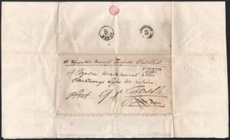 1852 Zombor, Rendelet Rónay János (1837-1905) szolgabíró, képviselő aláírásával, magyar és német nye...