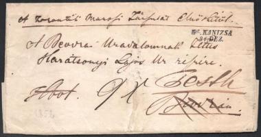 1852 Zombor, Rendelet Rónay János (1837-1905) szolgabíró, képviselő aláírásával, magyar és német nye...