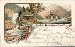 1896 Plansee Restaurant and pension Litho (Rb)