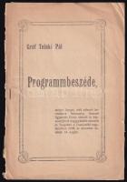 1919 Gróf Teleki Pál programbeszéde, széteső állapotban, 17p