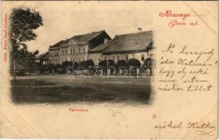 1899 (Vorläufer) Rozsnyó, Roznava (Gömör); Városháza. Falvi Jenő / town hall