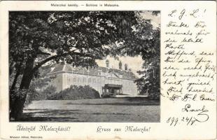 1899 (Vorläufer) Malacka, Malacky; Pálffy kastély / castle (kis szakadás / small tear)