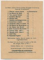 Német Birodalom ~1934. "Bilder-Scheck" kisméretű tájékoztató képekről, Birodalmi Márkában,...