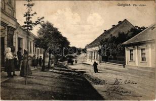 1909 Galgóc, Frasták, Hlohovec; Vár utca, cipész üzlet / street, shoemaker's shop (EK)