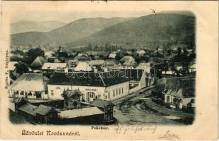 1902 Kovászna, Covasna; Pokolsár gyógyfürdő, Manya Dávid üzlete. Bogdán F. kiadása / spa, shop (gyűrődés / crease)