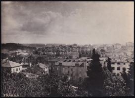 1918 Pola a kastélyból felvéve, K.u.k. katonai fényképész által felvéve, hátul precízen feliratozva, 12×16,5 cm / Pula, Croatia, photo