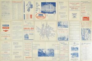 1938 Magyarország autótérkép, elöl-hátul sok reklámmal, a Királyi Magyar Automobil Club kiadványa, s...