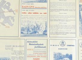 1938 Magyarország autótérkép, elöl-hátul sok reklámmal, a Királyi Magyar Automobil Club kiadványa, s...
