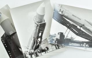 1967 Szovjet űrkutatási kiállítás, 39 db fotó, 9×12 cm