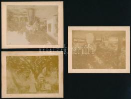 1895 Balatonkenesei életképek, 5 db fotó, kartonra ragasztva, 7×10 cm