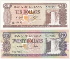 Guyana 1966-1992. 10$ + 1996. 20$ T:I  Guyana 1966-1992. 10 Dollars + 1996. 20 Dollars C:UNC Krause 23.,30.