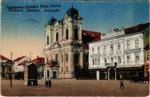 Temesvár, Timisoara; Belváros, Losonczy tér, Gazda Udvar, Délvidéki Földművelők Gazdasági Egyesülete / square, farmers' association (fl)