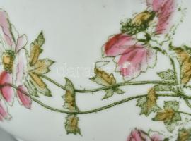 Koma csészék, porcelán, matricás, jelzés nélkül, kis sérülésekkel, d: 18 cm