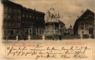 1898 (Vorläufer) Pozsony, Pressburg, Bratislava; Mária Terézia emlékszobor / statue (Rb)
