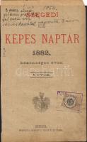 NAPTÁRBÉLYEGEK 1881-1884 4db naptárelőlap, az egyik szignettával, 2db naptárbélyeggel és 1db kiadóhi...